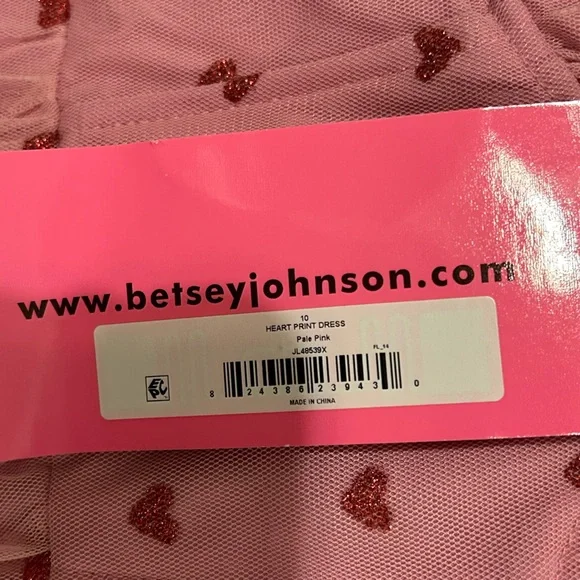 NWT VIRAL BETSEY JOHNSON Valentines Day Classically Pink Mesh Heart Dress TikTok - Picture 6 of 14